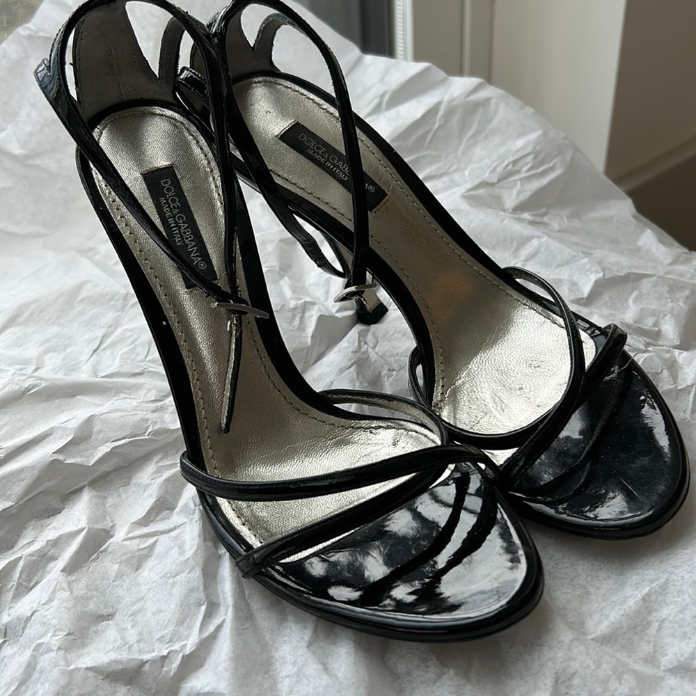 Dolce & Gabbana black stiletto -size 35.5 or 6 US, worn but great condition!
